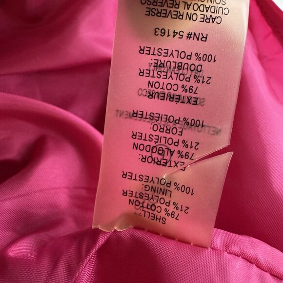 KARL LAGERFELD Paris Tweed Short Sleeve Dress Size Medium Hot Pink Gold Classy - Picture 9 of 16